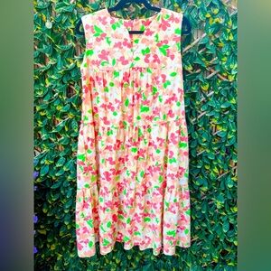 🔹 David Brown Vintage 1970’s Floral Tiered‎ Dress